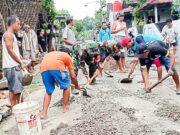 Babinsa Koramil Balen Bojonegoro Bersama Warga Gotong Royong Perbaiki Jembatan Img 20240311 Wa0015