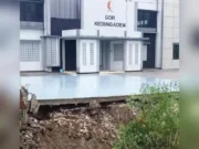 TPT dan Pagar GOR di Kedungadem Longsor, Kepala Dinpora Bojonegoro Bungkam 1734939466740