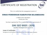 Dinas Pendidikan Bojonegoro Raih Sertifikat ISO 9001:2015 Fb Img 1734311470154