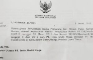 Tak Hanya IUP OP, Perubahan Nama IPPKH Tambang Emas Tumpang Pitu Banyuwangi Juga Dinilai Janggal IMG 20260221 WA0015