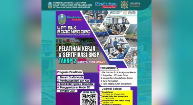 Pelatihan BLK Bojonegoro Bersertifikat BNSP Dibuka Gratis, Ini Cara Daftarnya IMG 20260329 WA0023