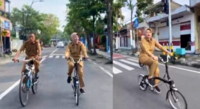 Wakil Bupati Bojonegoro Nurul Azizah ke Kantor Naik Sepeda Ontel IMG 20260330 WA0031