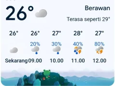 Cuaca Bojonegoro Hari Ini Diprediksi Cerah