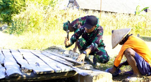 TMMD 129 Bojonegoro Hadirkan Kepedulian Jembatan Rumah Lansia Diperbaiki IMG 20260802 WA0021