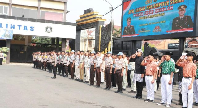 Cegah Tawuran dan Bullying, Polres Lamongan Kerahkan Polisi Jogo Sekolah